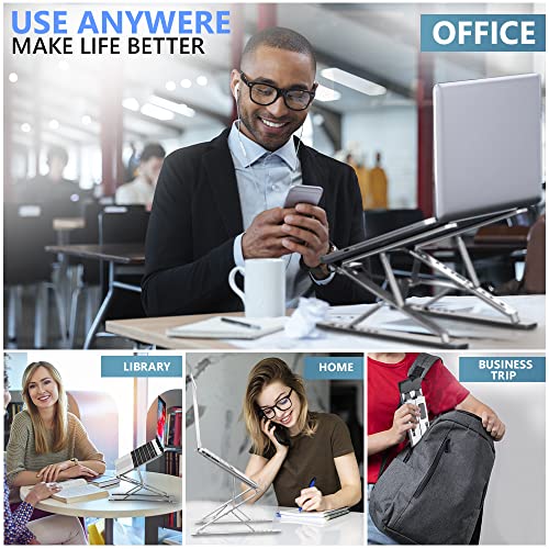 QuinnryQuinnry-Laptop-Stand-Adjustable-Portable-Foldable-Laptop-Riser-7-Layer-Height-Adjustment-Laptop-Holder-Office-Desk-Accessories-Ergonomic-Laptop-Elevator-for-Desk-Work-from-Home