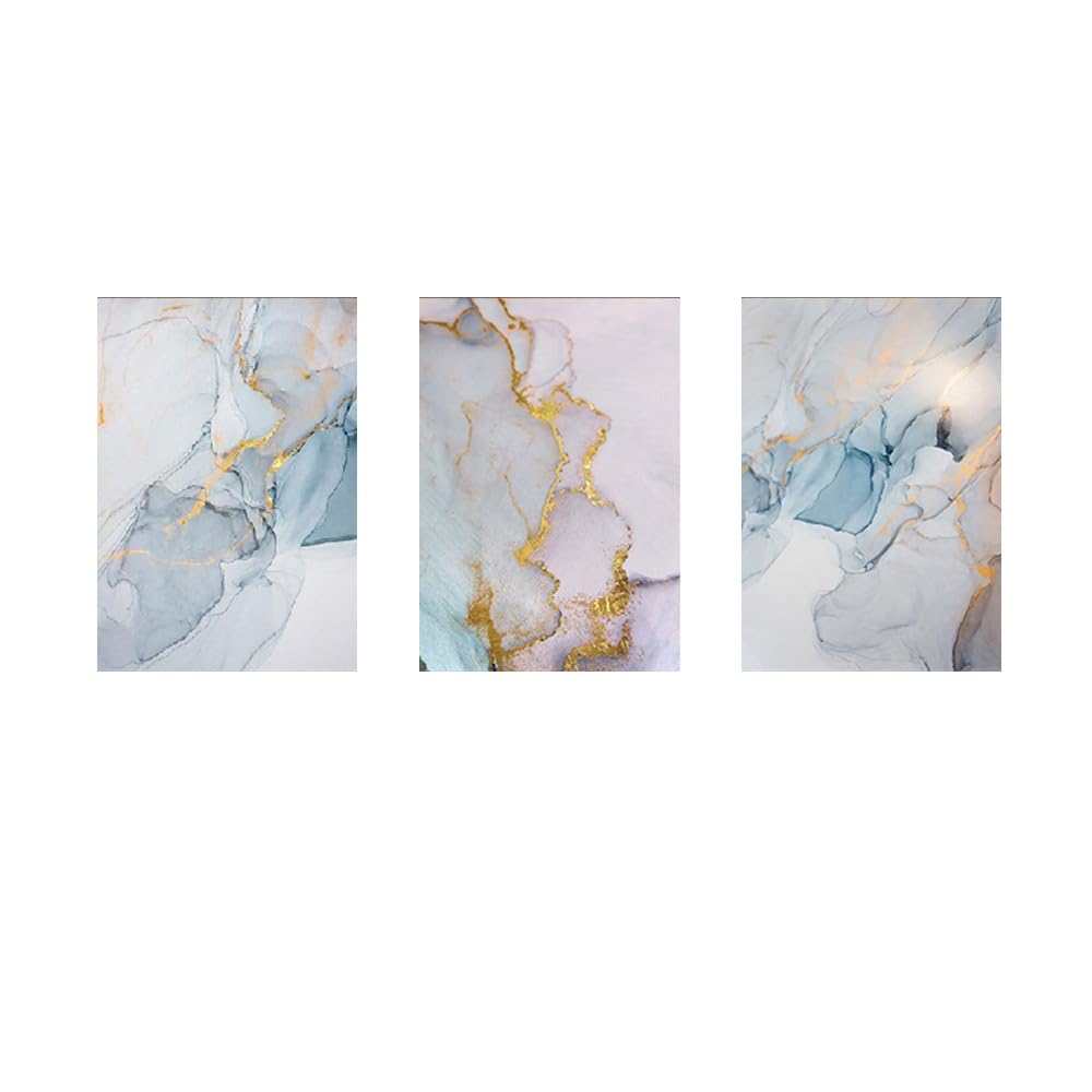 SOBMQ Poster-Art Prints Gold Foil Canvas Wall Art Poster Nordic Abstract Colorful Texture Print Painting Picture Modern Home Room Decor-50 * 70cm-3PCS (No Frame)