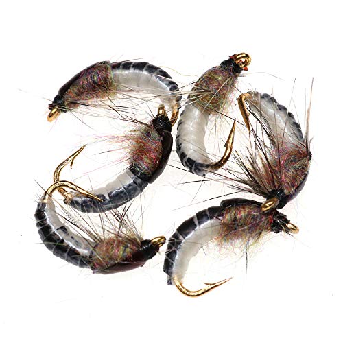 Greatfishing 6pc #12 Super Sturdy Realistic Nymph Scud Flies...