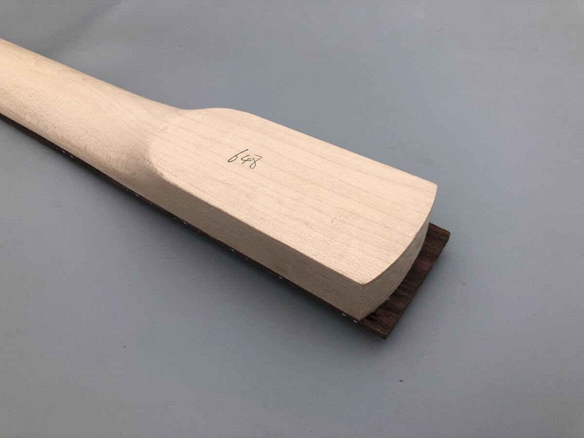 Jackson Style Reverse Headstock Guitar Neck - 24 Frets, 25.5" Scale, Maple With Skull Inlay, Unfinished Replacement