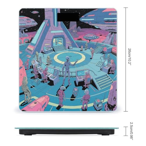 Báscula digital de baño Alien Base con vidrio templado miniatura 2