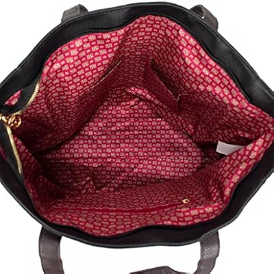 Badgley Mischka Rose Vegan Leather Weekender Duffel Bag (Black)