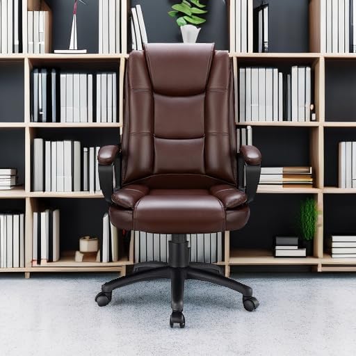 OFIKA Home Office Chair, 400LBS Big and Tall Chair Heavy Duty Design, Ergonomic High Back Cushion Lumbar Back Support, Computer Desk Chair, Adjustable Executive Leather Chair with Armrest thumbnail
