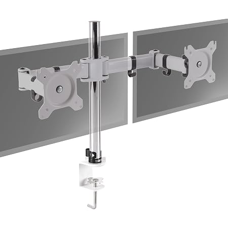 Duronic DM25L1X1 Bras Support Moniteur + Ordinateur Portable - Articulé Ergonomique VESA 75/100