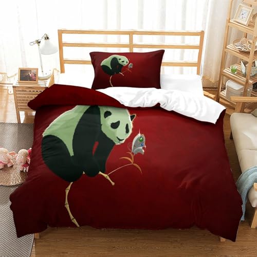 Housse de couette panda géant 3D pour lit simple 135x200 - 3