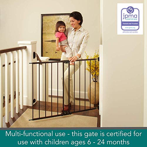 North States MyPet 47.8" wide Windsor Walk Thru Petgate: Heavy Duty Metal Construction. Hardware Mount. Fits 28.68"-47.85" Wide (31" Tall, Matte Bronze) - Image 6
