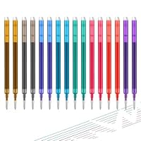 Erasable Pen Refills,LIUHUIZEYU 0.7 mm Gel Ink Refills Compatible with FriXion & Friction Erasable Pens, 8 Colors, Pack of 16