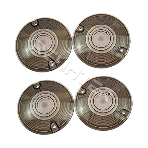 4PCS Motorcycle Turn Signal Light Lens Cover Headlight Covers Orange Smoke Red Clear for H.a.r.ley Touring Softail Road King motorbike indicator lighting accessories ( Color : 4pc smoke lens ) Cover