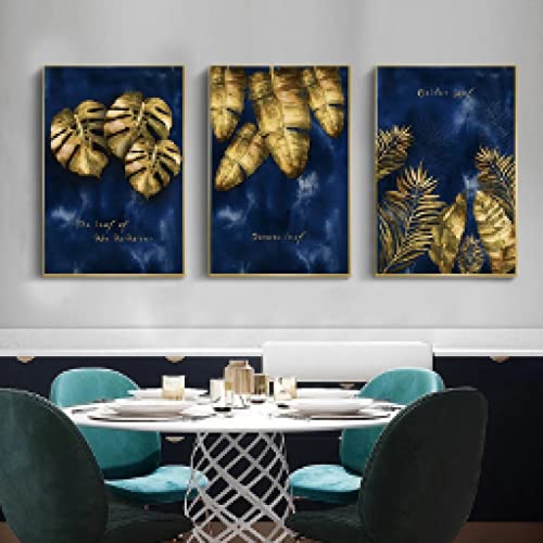 Feuilles d'or peinture abstraite sur toile haut de gamme