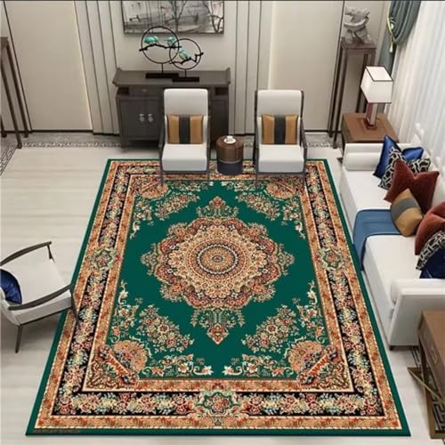 Tapis de chambre lavable et antidérapant vert rétro 60X120Cm - 2