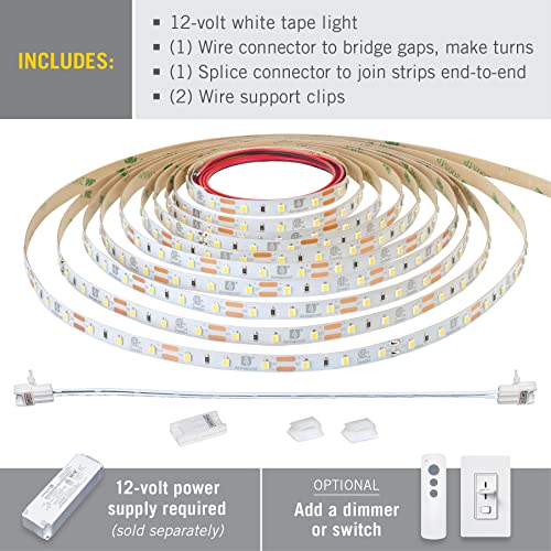Image of Armacost Lighting 840600 60 watt Dimmable Driver for LED Lighting, with Removable AC Cord, White & 152250 RibbonFlex Pro Series 60 LED Strip Light, 32.8 ft, 4000K, LED Lights