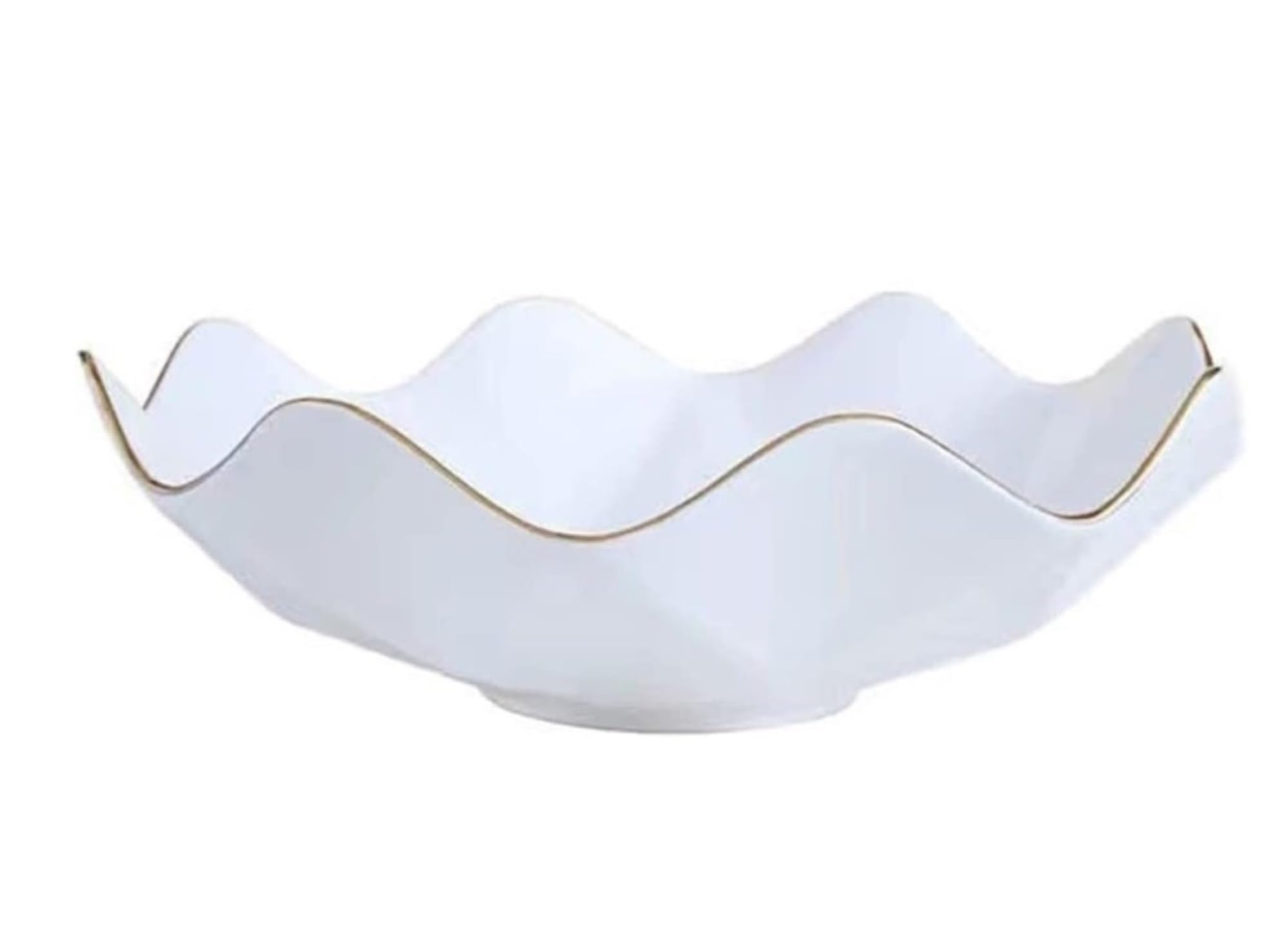 IROEJT Fruit Bowls Fruit Bowl Fruit Dish Modern Household White Ceramic Fruit Bowl Fruit Plate Bowl Decorative Fruit Basket Vegetable