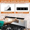 AWOKE Stove Top Shelf 30 Inch - Silicone Material Magnetic Shelf for Stove - 3 Functional Partitions Kitchen Spice Rack Organizer-Black,Kitchen Gadgets Storage Organization #4