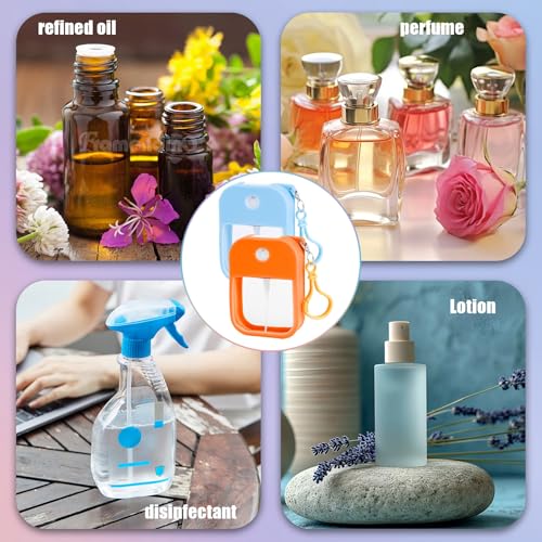 Framendino, 10 Pack Portable Empty Bottle 38ml Mini Card Shape Reusable Container With Hook Funnel Silicone Case4