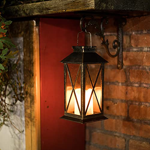 Hapjoy Solar Lantern, Outdoor Hanging Solar Lights Waterproof Led For Porch Garden Patio Pathway Deck Yard Bronze (2 Pack) #TOP2