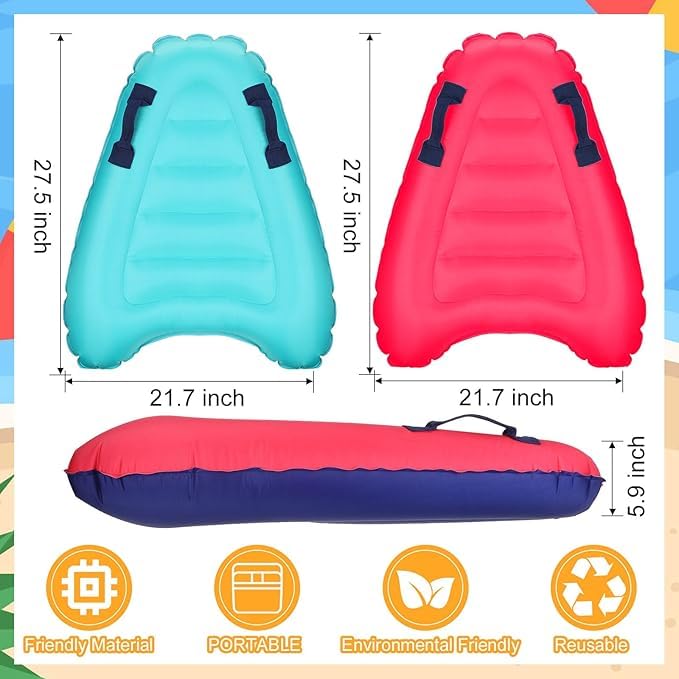 Tavola Da Surf Gonfiabile KAHOO Con Manici - 75x52x15 Cm, Blu, Per Adulti E Sport Acquatici - Foto 6