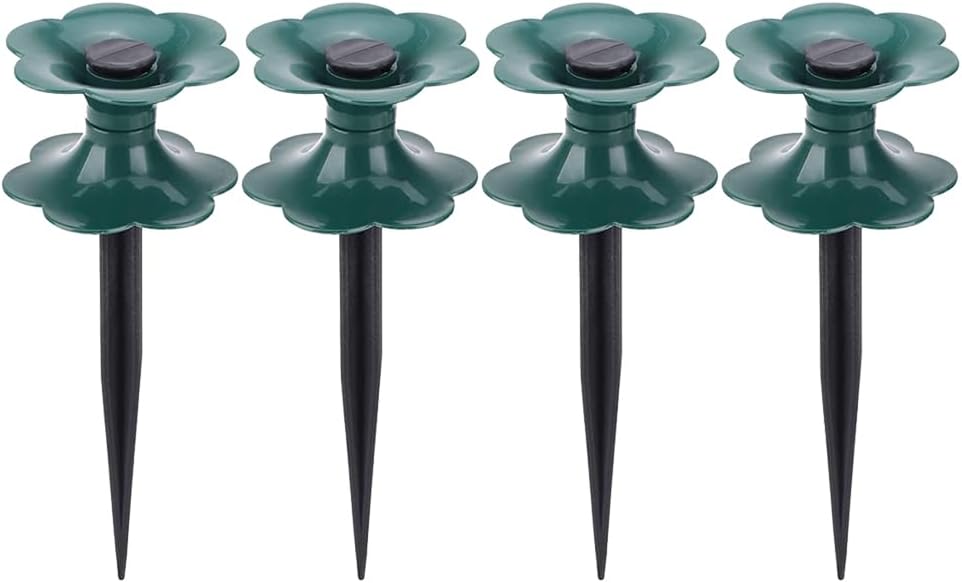 Garden Hose Guide with Heavy Duty Winding Wheel 4-Pack Hose Wheel Roller for Lawn and Flower Bed Watering Pipe Prevents Kinks and Protects Plants