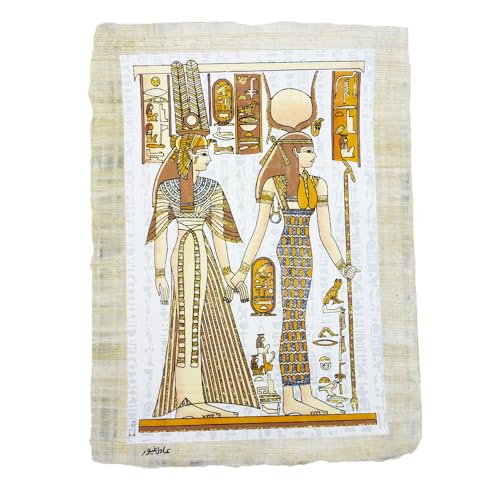 Papyrus égyptien photoluminescent d'Isis et Néfertari