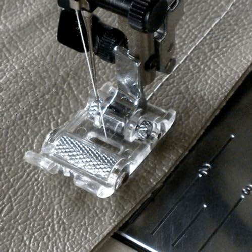 Image of ZENITH Roller Foot Pressure Foot Snap on Type for Automatic Electric Low Shank Sewing Machines Suitable for Usha Janome Brother Singer etc Steel Plastic Finish (Roller Foot)