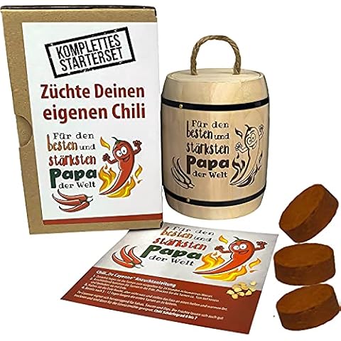 KRONLY Geschenk für Papa - Chili Anzuchtset - Für den stärkster Papa der Welt Vatertagsgeschenk Cover