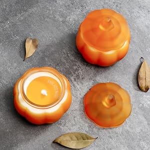 Pumpkin scented candle 2pcs fall candle for table decor and thanksgiving gift 5oz  urban country home decor