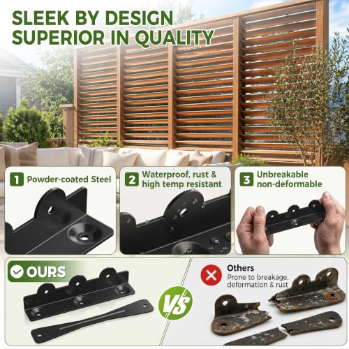 Image of 1 Set Deck Sunblind System, Louver Bracket Kit, Window Shutter Hardware