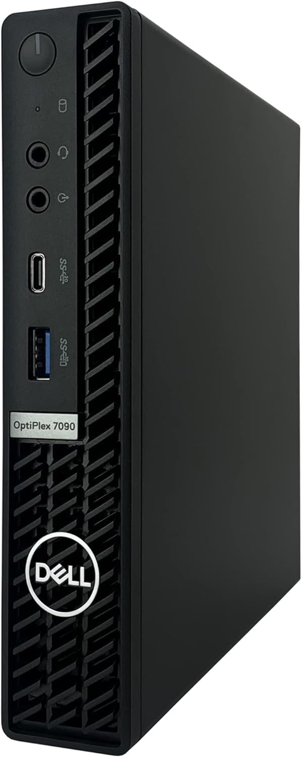 Dell Optiplex 7090 Mini Ordinateur de Bureau, Intel Core i5-10500T, 16 Go de RAM, SSD de 512 Go, WiFi, Bluetooth, Clavier QWERTY américain, Windows 11 Pro (Reconditionné)