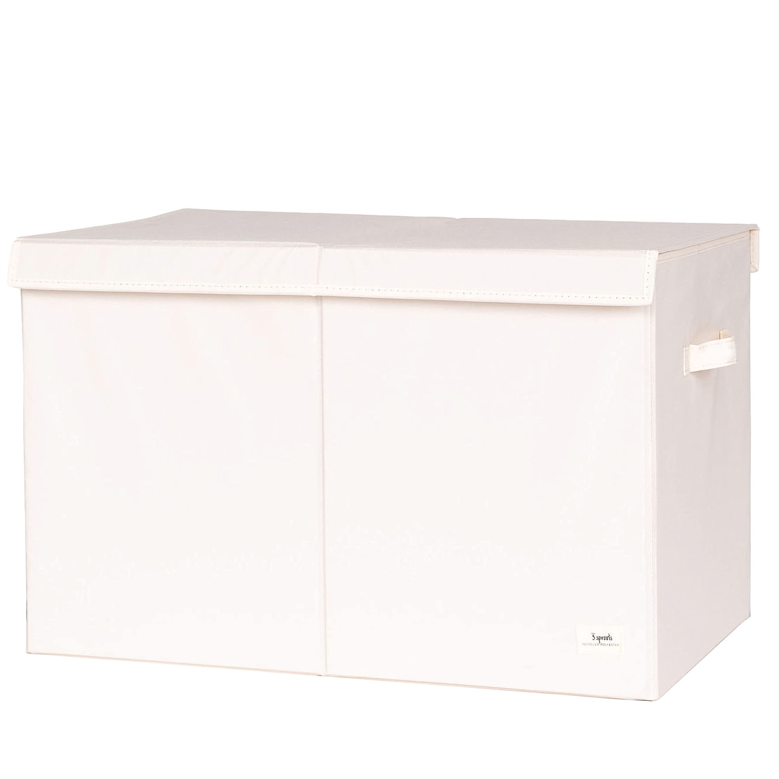 3 Sprouts Recycled Fabric Toy Chest Storage Box, Extra Large Toy Storage Box, Sturdy Toy Bins, Kids Organizer for Bedroom