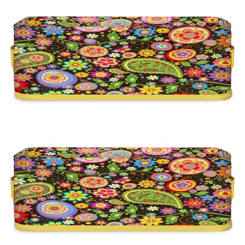 Bathroom Storage Basket Waterproof Foldable Storage Bins with Handles Decorative Toilet Paper Storage Basket for Organizing for House Bathroom Toiletries Set of 2