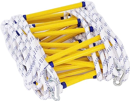Échelle de secours en cas d'incendie et échelle de corde souple ignifuge pour adultes avec crochets