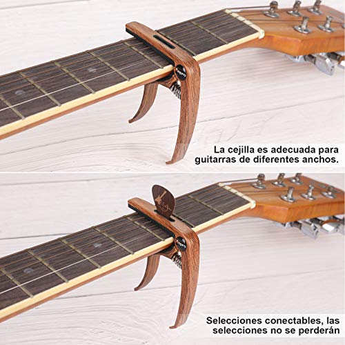 Anpro capodastre guitare ,Capo de guitare en grain de bois Avec 6 Mediators Unique , pour Guitare Acoustique et… - Les Beatles, Paul McCartney, John Lennon, RIngo Starr, George Harrison Anpro capodastre guitare ,Capo de guitare en grain de bois Avec 6 Mediators Unique , pour Guitare Acoustique et… – Image 7