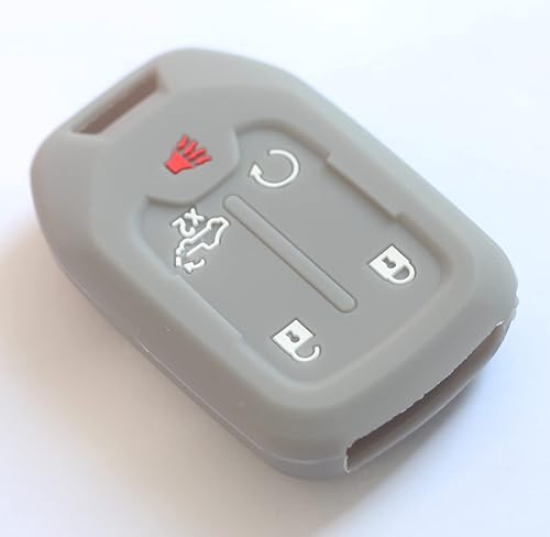 Miniatura 7 de 2 fundas de silicona de goma con 4 botones para llavero inteligente, protector de piel sin llave con llavero compatible con Chevrolet Chevy