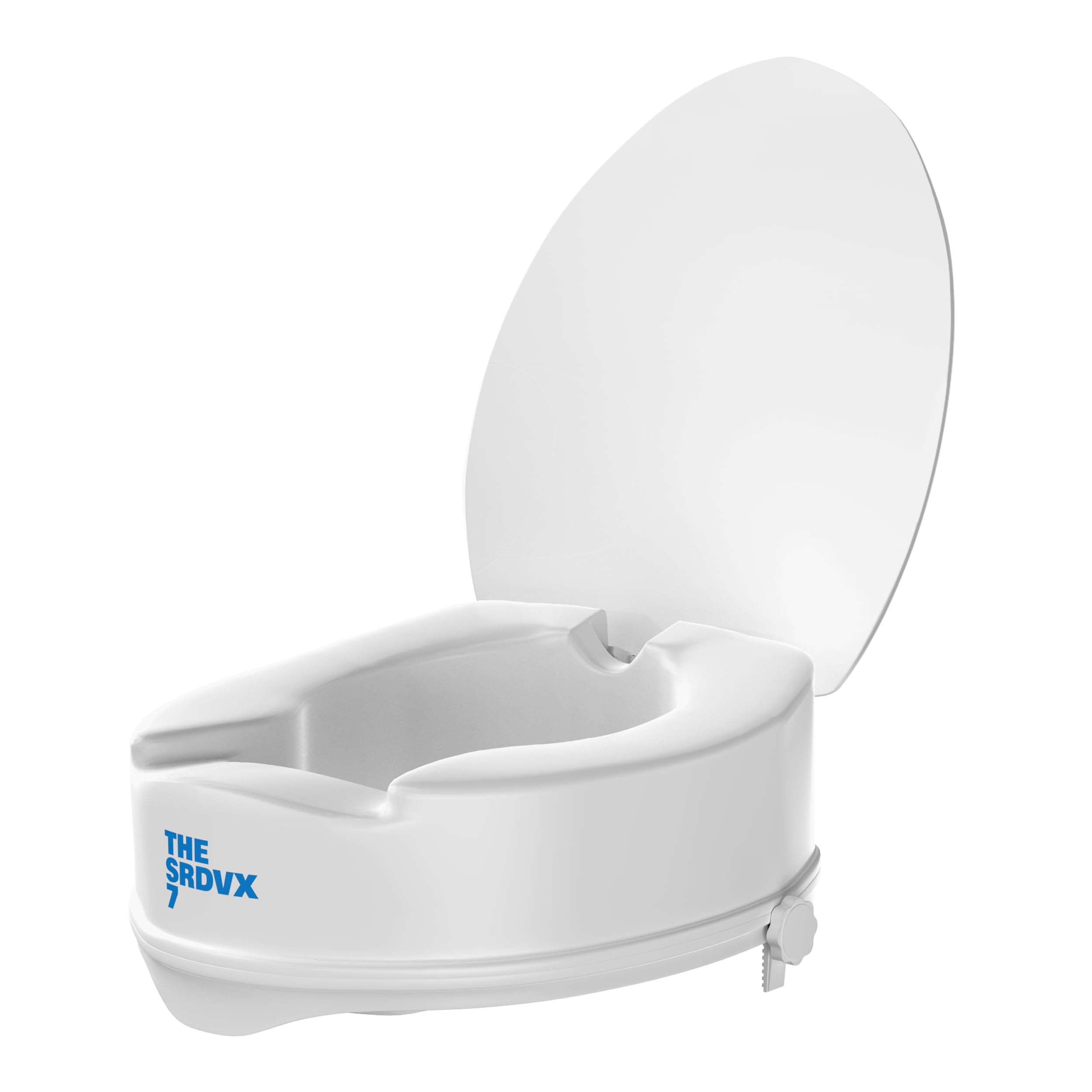 THE SRDVX 7® Commode Raiser 6 Inch For Oval Shaped | Comfortable, Lightweight Portable Commode Seat Raiser | Commode Elevator For Handicap, Knee Patients, Old Senior Citizen (6 Inches With Lid)-image-8