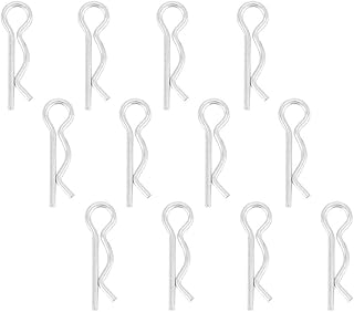 R Type Cotter Pin Clips, 1.2 * 20mm R Type Cotter Pin Clips Zinc Plated Retaining Pins Spring Clips Hair Pin 30Pcs Cotter Pins Assortment Kit for Use on Hitch Pin Lock Systems