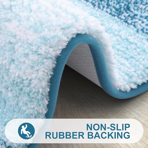 smiry Microfiber Bath Mat, 40 x 60 cm, Non-Slip Super Absorbent Bathroom Mat, Extra Soft Thick Floor Foot Mat - Image 4