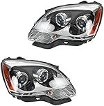 1A Auto Headlights Headlamps w/Blue Lens Left & Right Pair Set for 07-09 GMC Acadia