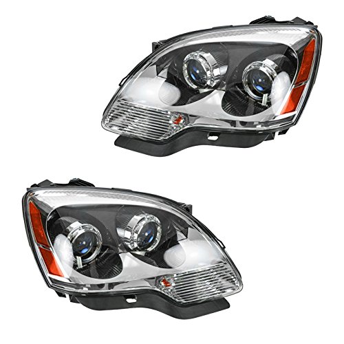 Image of TRQ Headlight Assembly Set GM2502294 GM2503294 Compatible with 2007-2009 GMC Acadia