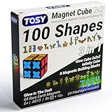 TOSY Magnet Cube 2x2 - 8 Blocks, 2in1 Toy: 2x2x2 Puzzle Cube and Customizable Infinity Cube, Glowing, Christmas Stocking Stuffers Gift for Kids/Grankids, UV Flashlight, Sensory/STEM Toy