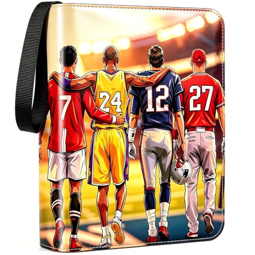 Image of Zipper Cards Binder for 900-Pocket Sports Trading Cards, Premium Baseball Football Basketball Cards Book Album With Removable Sleeves for MTG & TCG Cards - Gifts for Girls and Boys (Starry Sky)