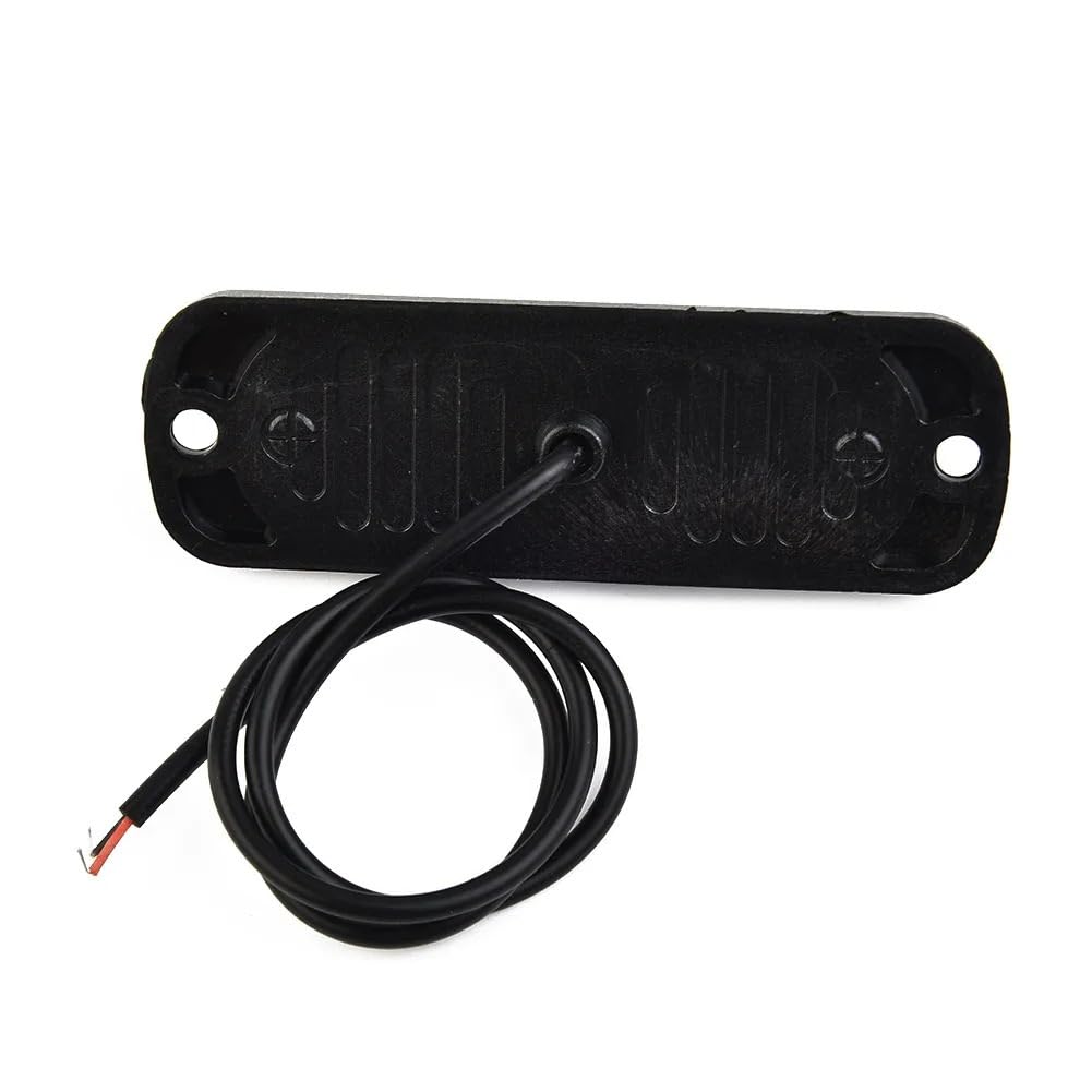 Luz trasera del coche Barra de luces LED ámbar para rejilla de 4x, para camión, furgoneta, todoterreno, luz urgente, luz Led estroboscópica de advertencia lateral de 12-24V, lámpara de baliza para coc