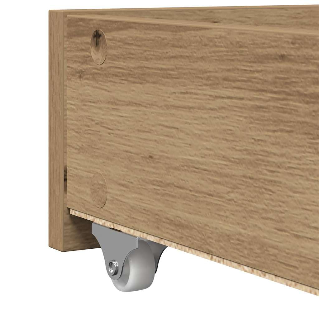 vidaXL Tagesbett mit Regal Artisan-Eiche 100 x 200 cm Holzwerkstoff