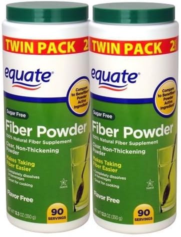 Equate Sugar-Free Fiber Powder - 90 Servings, 12.3 oz (2 Pack)