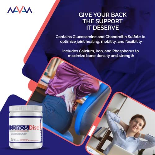 Spine And Disc: Osteo Bone Strength And Density Supplement With Calcium, Phosphorus,Vitamin D, Glucosamine, Chondroitin, Msm, Turmeric - Improves Bone Density, Joint Mobility, And Back Neck Discomfort #TOP3