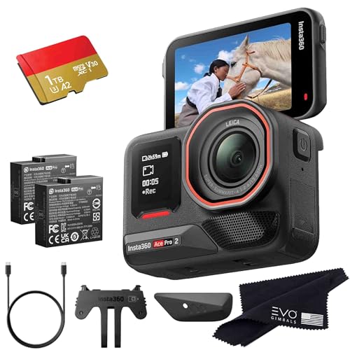 Image of Insta360 Ace Pro 2-8K Waterproof Action Camera Co-Engineered with Leica, Flagship 1 /1.3 inch Sensor, 8K30fps, 4K60fps, 2.5 inch Flip Screen, AI Noise Reduction, Long Lasting Battery (1TB)