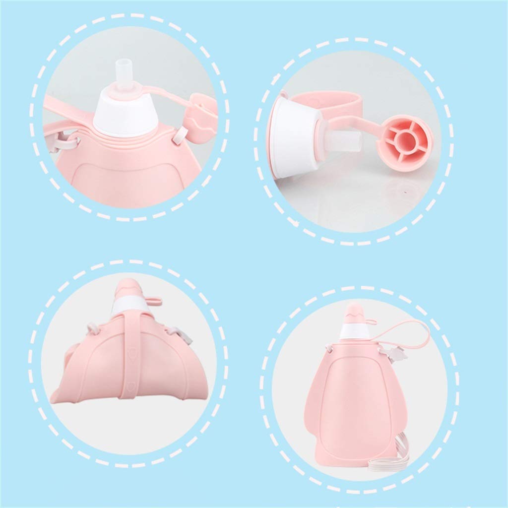 Bottiglia d'Acqua Pieghevole, Sicurezza Bello Autunno-Resistente for Bambini Viaggi All'aperto (3 Colori)