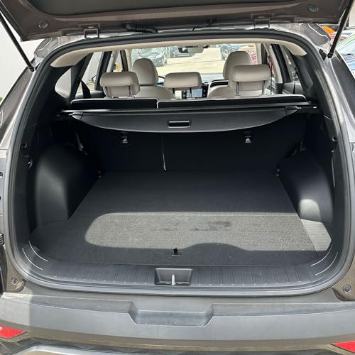 Image of Cargo Cover for Hyundai Tucson 2020 2021Accessories 2016 2017 2018 2019(Canvas),Retractable Trunk Cover Organizer Security Shielding Shade Tonneau Cover for Hyundai Tucson Accessories