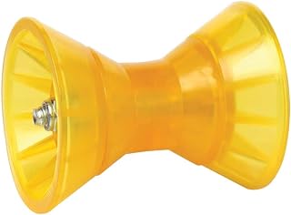 Tie Down 86143 3-Inch Yellow Boat Trailer Bow Roller Assembly | Non-Marking Rubber Roller with Mounting Hardware | Fits Most Winch Posts | Ideal for Boat Trailers, Jet Skis, and Marine Setups