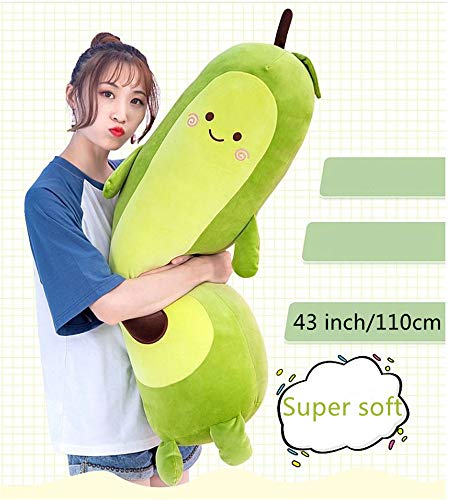 Xichen 27 Inch Green Large Simulation Avocado Plush Toy Doll Sleeping Pillow Doll Doll, Holiday Warm Gift Plush Toy Pillows (Pillow-43Inch) #TOP5
