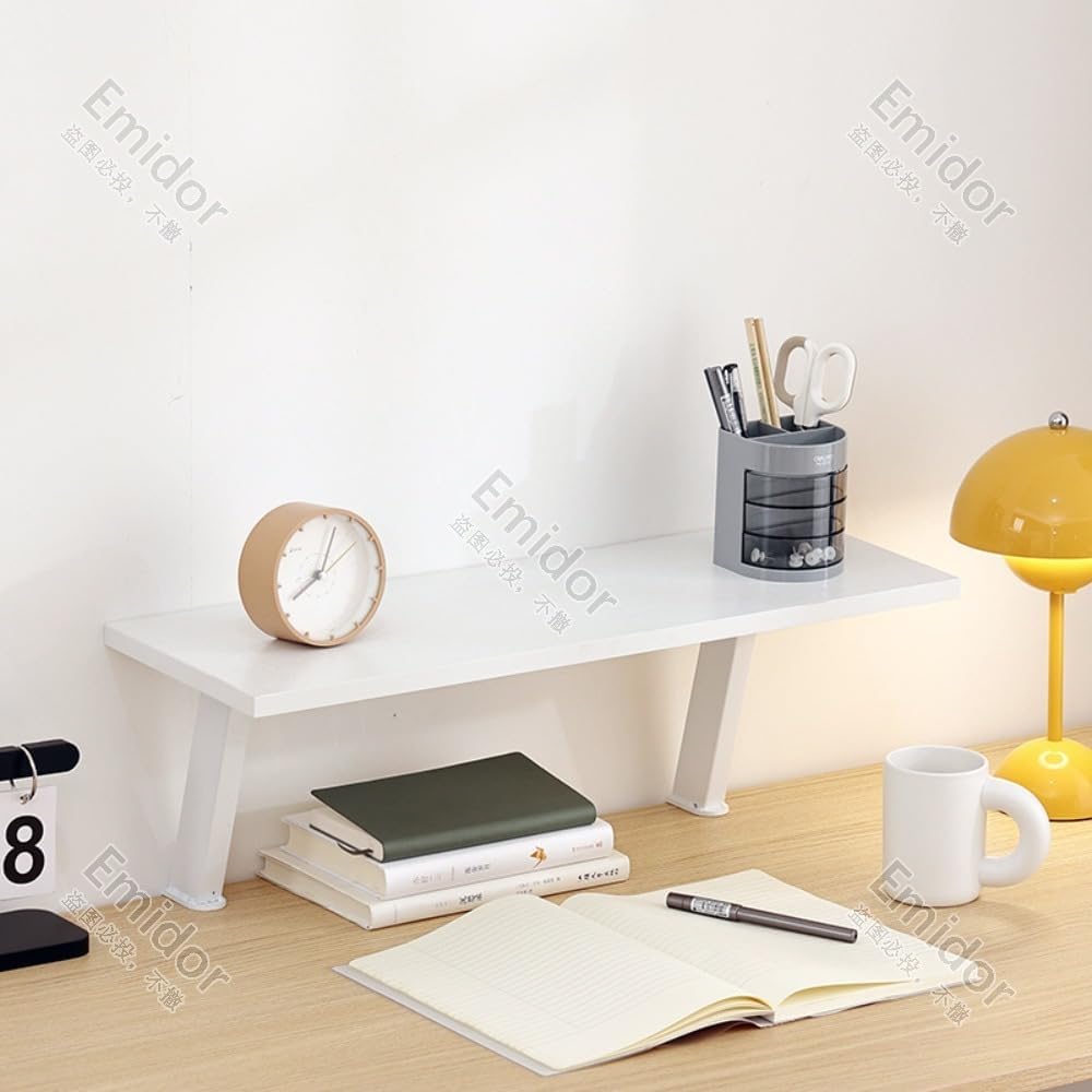 デスクトップ収納ラック、クリップオン設計、スチール製、コンパクト、省スペース、家庭やオフィスでの使用に適しています。 (80CM)