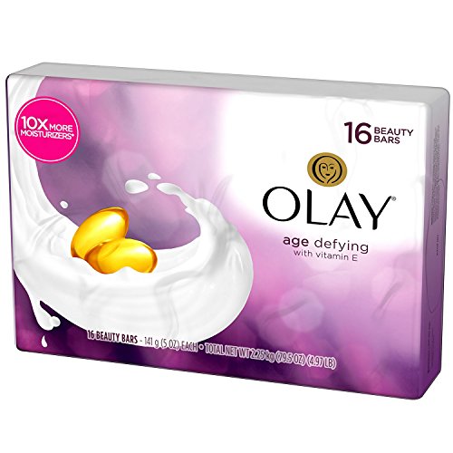 Olay Age Defying Beauty Bars Bath Soap with Vitamin E 16 Count